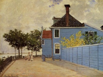  azul Lienzo - La Casa Azul en Zaandam Claude Monet